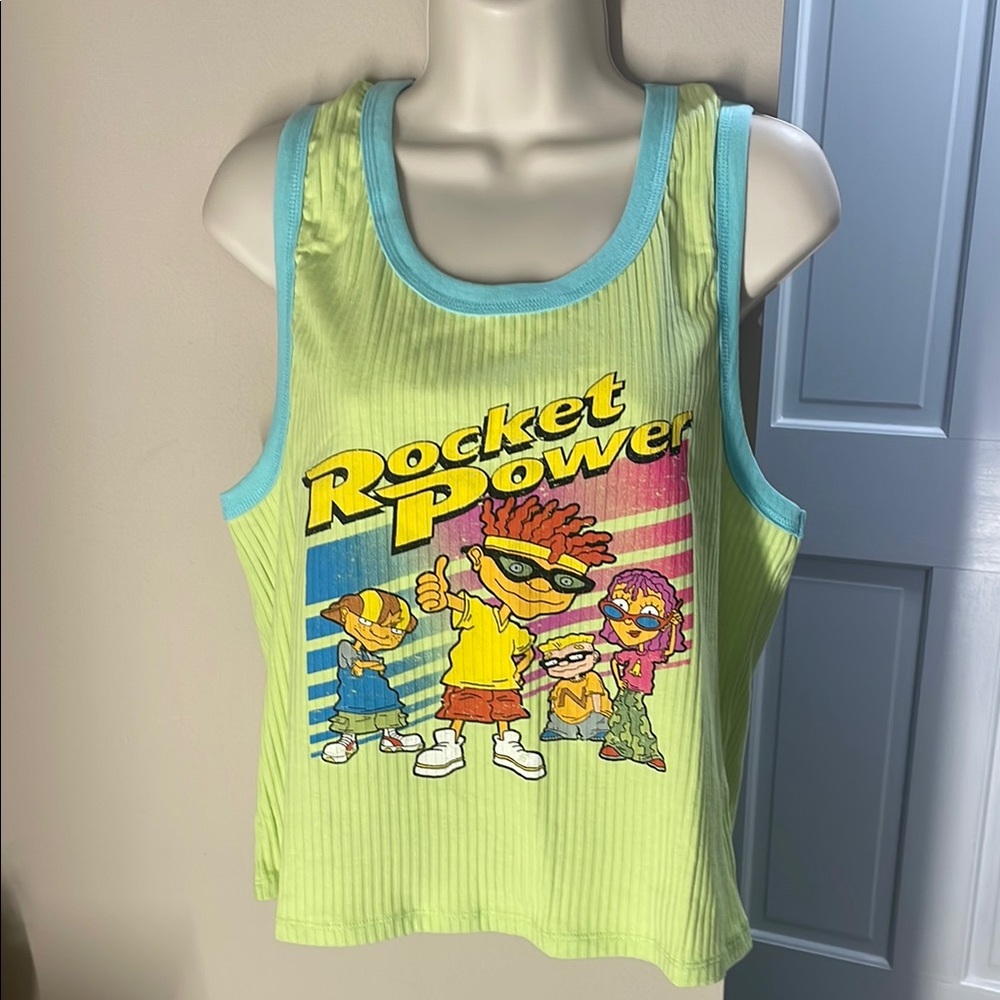 Nickelodeon Rocket Power cropped ribbed tank top